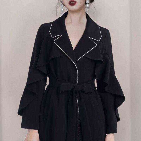 women's trench coats elegant fashion women winter autumn windbreaker mid-length korean loose black lace-up jacket t220812, Tan;black
women's trench coats elegant fashion women winter autumn windbreaker mid-length korean loose black lace-up jacket t220812, Tan;black