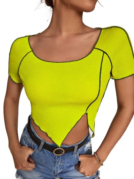 off shoulder asymmetrical hem tee d7fu#, White
off shoulder asymmetrical hem tee d7fu#, White