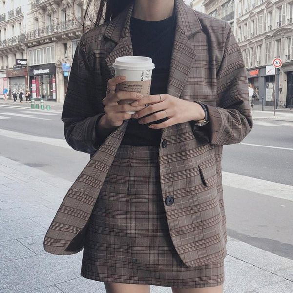 two piece dress women's suit professional suits single breasted jacket & pencil skirt plaid 2 pieces ladies business, White
two piece dress women's suit professional suits single breasted jacket & pencil skirt plaid 2 pieces ladies business, White