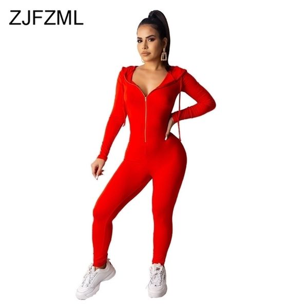 front zipper rompers jumpsuit long sleeve hooded bodysuit casual sportswear solid plus size club overall 210326, Black;white
front zipper rompers jumpsuit long sleeve hooded bodysuit casual sportswear solid plus size club overall 210326, Black;white