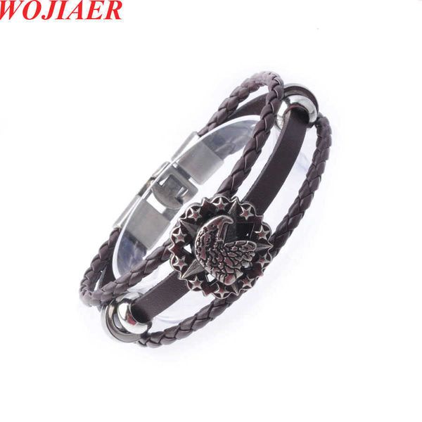wojiaer stainless steel black leather man owl charm rope bracelet braided bracelet multi-layer bangles gift bc006, Golden;silver
wojiaer stainless steel black leather man owl charm rope bracelet braided bracelet multi-layer bangles gift bc006, Golden;silver