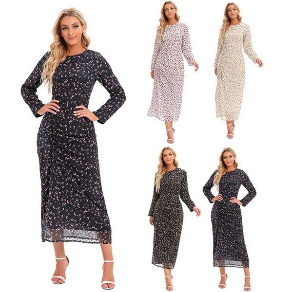 2022 elegant women long summer casual dress long sleeve drawstring waist o-neck a-line flower print dresses, Black;gray
2022 elegant women long summer casual dress long sleeve drawstring waist o-neck a-line flower print dresses, Black;gray