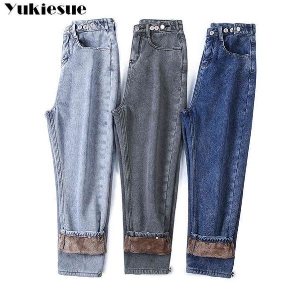 winter thick fleece warm loose mom harem pants jeans women high waist casual streetwear female blue denim pants plus size xl 210412
winter thick fleece warm loose mom harem pants jeans women high waist casual streetwear female blue denim pants plus size xl 210412