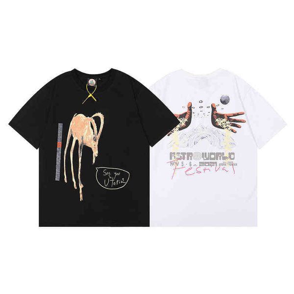 travis hip hop goat music festival peripheral short sleeve t-shirt net red bottom half, White;black
travis hip hop goat music festival peripheral short sleeve t-shirt net red bottom half, White;black