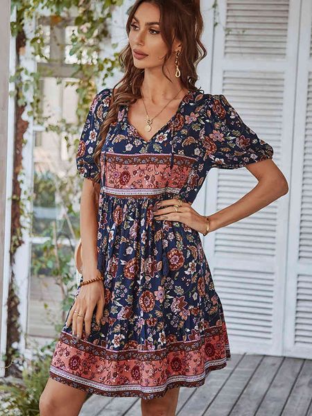 casual dresses floral puff sleeve summer dress women casual loose ruffle boho holiday beach sundress green vintage elegant lace-up mini dres, Black;gray
casual dresses floral puff sleeve summer dress women casual loose ruffle boho holiday beach sundress green vintage elegant lace-up mini dres, Black;gray