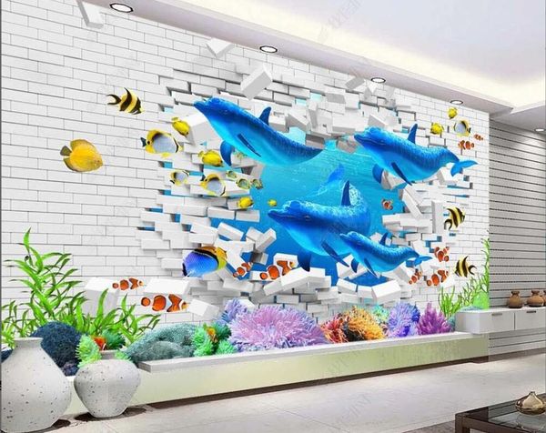 custom p mural wallpaper 3d broken brick wall ocean dolphin coral tropical fish background painting home decor wallpaper for walls 3d in the
custom p mural wallpaper 3d broken brick wall ocean dolphin coral tropical fish background painting home decor wallpaper for walls 3d in the
