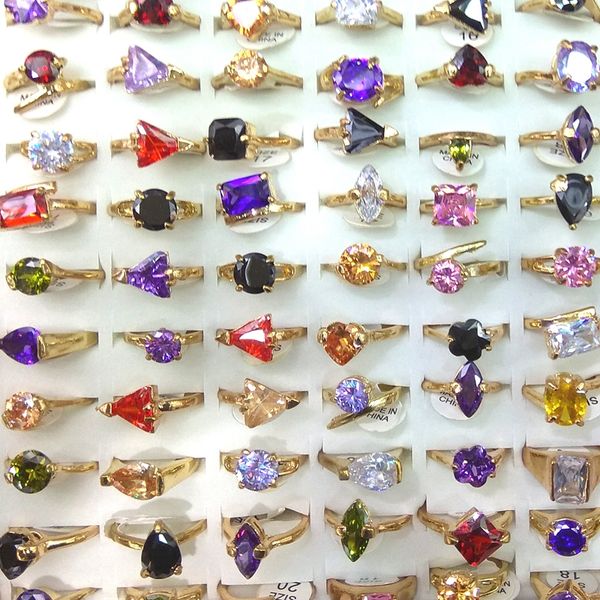50pcs gold tone real zircon rings heart triangle square shapes valentine's day gift, Golden;silver
50pcs gold tone real zircon rings heart triangle square shapes valentine's day gift, Golden;silver