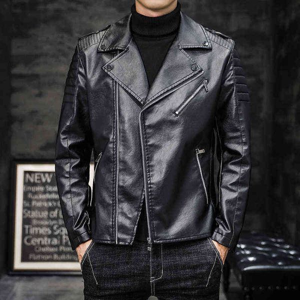 men's spring autumn 2022 windproof warm leather jackets men motorcycle pu faux leather jacket casual slim coats mens w235 t220728, Black
men's spring autumn 2022 windproof warm leather jackets men motorcycle pu faux leather jacket casual slim coats mens w235 t220728, Black