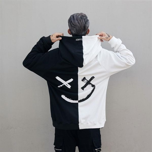 dj graffiti devil black and white stitching sweatshirts men women hip-hop b2218
dj graffiti devil black and white stitching sweatshirts men women hip-hop b2218