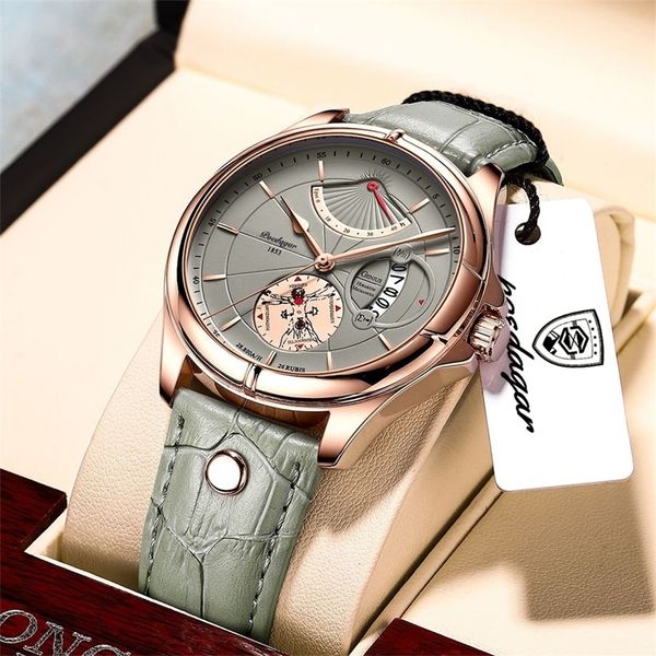 swiss brand poedagar watches men's sport chronograph design quartz wristwatch waterproof date leather clock luxury men watch man 220407, Slivery;brown
swiss brand poedagar watches men's sport chronograph design quartz wristwatch waterproof date leather clock luxury men watch man 220407, Slivery;brown