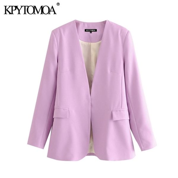 kpytomoa women 2020 fashion office wear v neck blazer coat vintage long sleeve back vents pockets female outerwear chic lj200911, White;black
kpytomoa women 2020 fashion office wear v neck blazer coat vintage long sleeve back vents pockets female outerwear chic lj200911, White;black