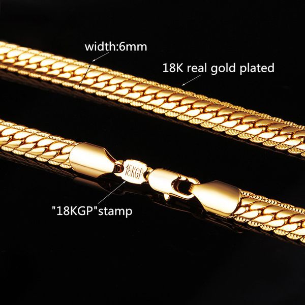 plating 18k gold 6mm flat snake chain hip hop man bracelet necklace 16 18 20 22 24 26 28 30 32 inch fashion jewelry, Silver
plating 18k gold 6mm flat snake chain hip hop man bracelet necklace 16 18 20 22 24 26 28 30 32 inch fashion jewelry, Silver