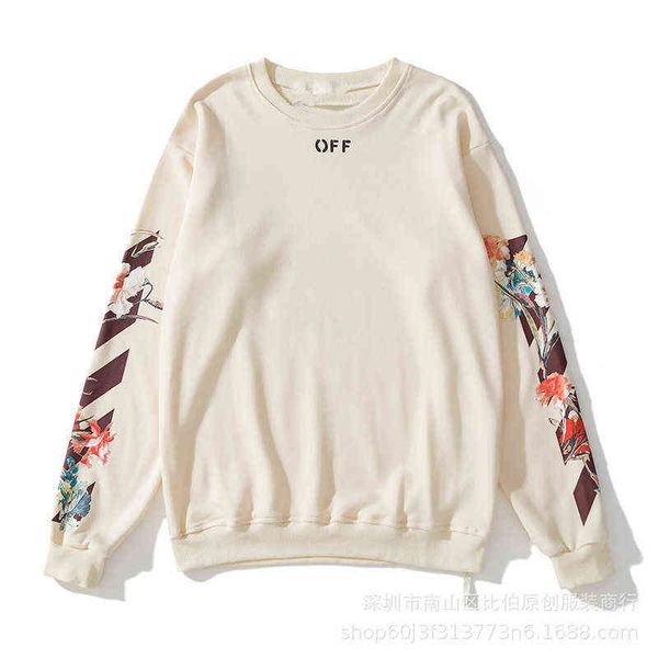 factory online export brand new sweater off pullover round collar ow men's and women's flower loose lover's, Black
factory online export brand new sweater off pullover round collar ow men's and women's flower loose lover's, Black