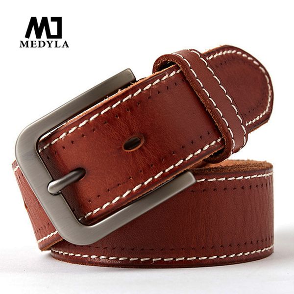 medyla original leather men's belt retro casual design jeans for brand designer high metal pin buckle dropship 220411, Black;brown
medyla original leather men's belt retro casual design jeans for brand designer high metal pin buckle dropship 220411, Black;brown