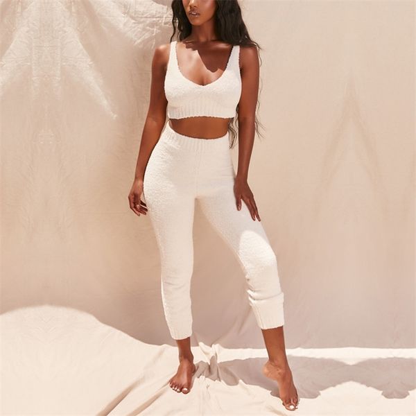 asia womens loungewear set knitt velvet two piece set and pants summer bodycon crop trousers jogging femme 210302, White
asia womens loungewear set knitt velvet two piece set and pants summer bodycon crop trousers jogging femme 210302, White