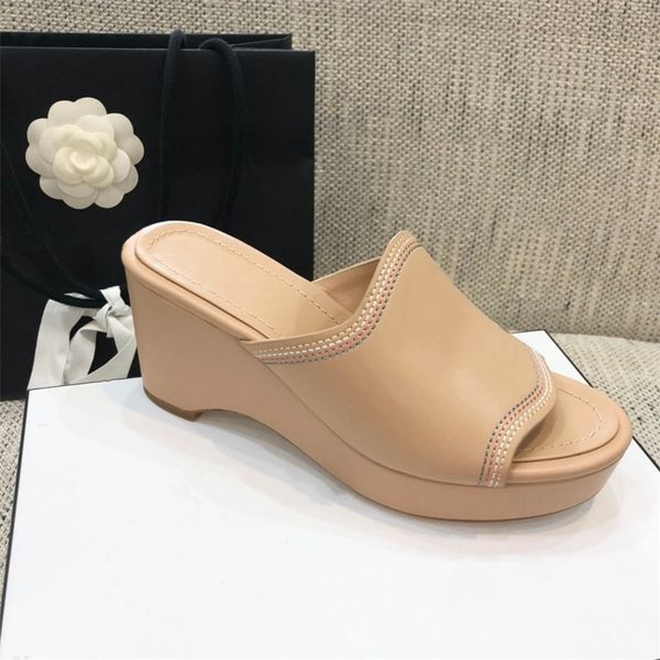 30% off 2022 sandals wedge heels women summer genuine leather platform gladiator slippers sewing slides designer shoes flip flops size 35-41, Black
30% off 2022 sandals wedge heels women summer genuine leather platform gladiator slippers sewing slides designer shoes flip flops size 35-41, Black