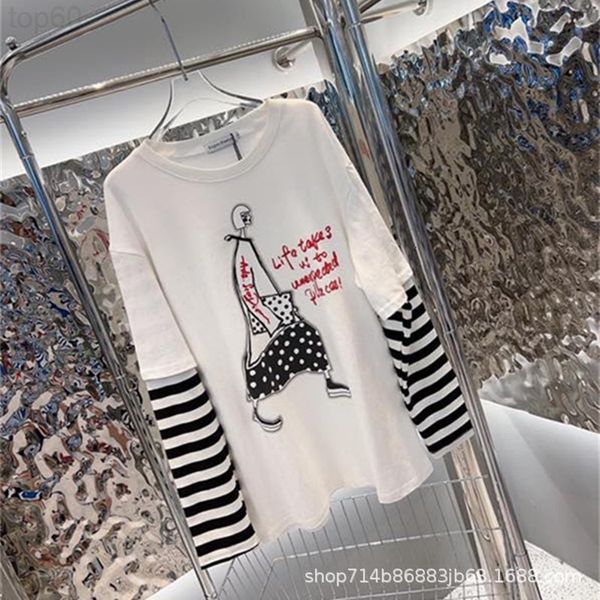 women's t-shirt designer high street fake two long sleeved t-shirts women's loose korean version ins trendy sweet spicy thin hipho, White
women's t-shirt designer high street fake two long sleeved t-shirts women's loose korean version ins trendy sweet spicy thin hipho, White