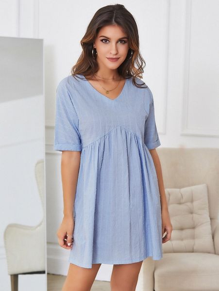 kate kasin roll up sleeve swiss dot smock dress l00i#, Black;gray
kate kasin roll up sleeve swiss dot smock dress l00i#, Black;gray