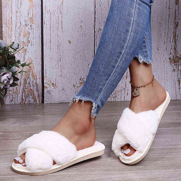 women slippers cross wool slipper 's autumn and winter new low heel flat bottom simple warm comfortable plush home floor 0718, Black
women slippers cross wool slipper 's autumn and winter new low heel flat bottom simple warm comfortable plush home floor 0718, Black