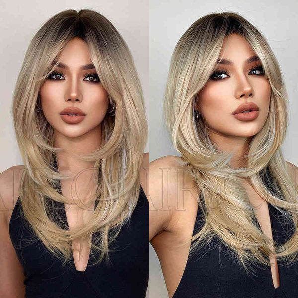 synthetic wigs new chemical fiber wig black gradient light gold medium length bangs wig daily application 220527
synthetic wigs new chemical fiber wig black gradient light gold medium length bangs wig daily application 220527