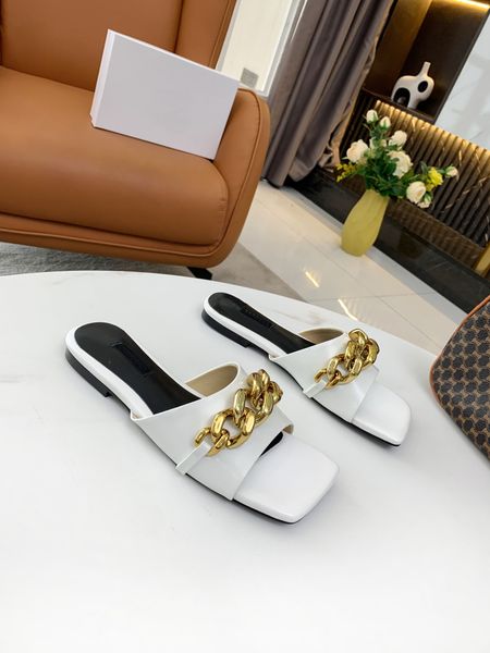 women chain flat mid heel nappa mules sandals designer luxury summer outdoor shoes lady leather beach slippers, Black
women chain flat mid heel nappa mules sandals designer luxury summer outdoor shoes lady leather beach slippers, Black