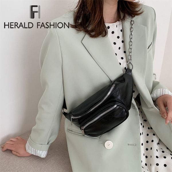 women waist bag fashion leather belt chest bag chain fanny packs for ladies black solid double zipper banana bumbag phone pouch 220607
women waist bag fashion leather belt chest bag chain fanny packs for ladies black solid double zipper banana bumbag phone pouch 220607
