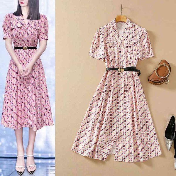 casual dresses celebrity style skirt summer women's small lapel single breasted printed short sleeved shirt with belt, Black;gray
casual dresses celebrity style skirt summer women's small lapel single breasted printed short sleeved shirt with belt, Black;gray