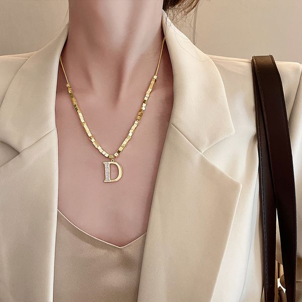 letter d necklace 2022 new simple and cool style ins hip hop clavicle chain women's fashion 100 matching accessories, Silver
letter d necklace 2022 new simple and cool style ins hip hop clavicle chain women's fashion 100 matching accessories, Silver