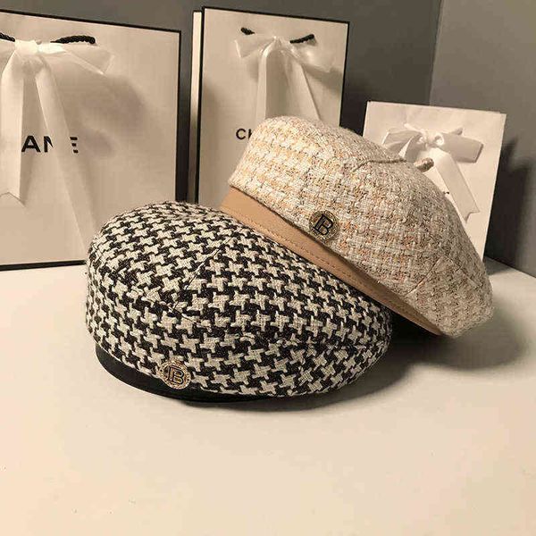 women hat beret 2021 new fashion allmatch houndstooth female british retro octagonal hat painter hat autumn women 's kepi j220722, Blue;gray
women hat beret 2021 new fashion allmatch houndstooth female british retro octagonal hat painter hat autumn women 's kepi j220722, Blue;gray
