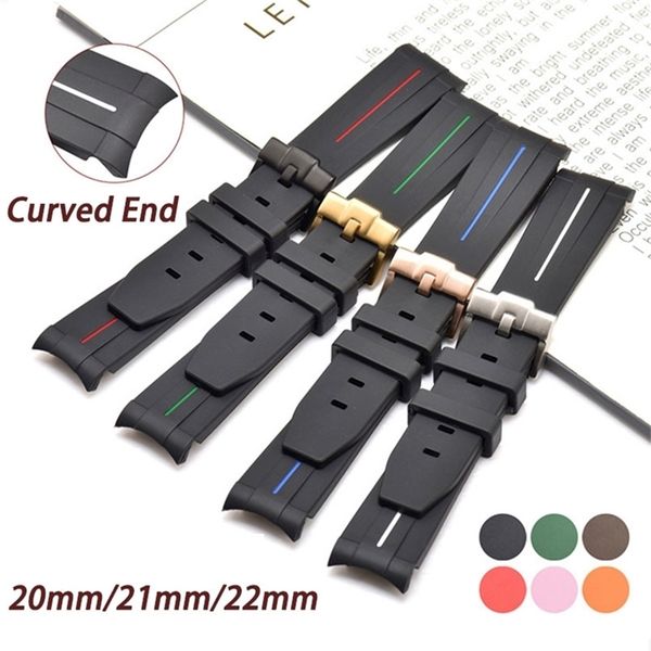 20mm 21mm 22mm curved end watchband for rolex water ghost gmt silicone rubber strap sports waterproof wristband universal belt 220624, Black;brown
20mm 21mm 22mm curved end watchband for rolex water ghost gmt silicone rubber strap sports waterproof wristband universal belt 220624, Black;brown