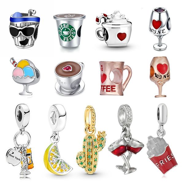 fits pandora original bracelets 20pcs silver charms beads fruit tea coffee cold drink red wine cup silver charms bead for women diy european, Black
fits pandora original bracelets 20pcs silver charms beads fruit tea coffee cold drink red wine cup silver charms bead for women diy european, Black