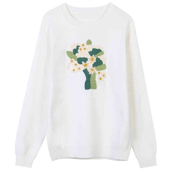 women's sweaters autumn and winter women's two-color heavy industry small daisy bouquet embroidery sweet slim round neck pullover, White;black
women's sweaters autumn and winter women's two-color heavy industry small daisy bouquet embroidery sweet slim round neck pullover, White;black
