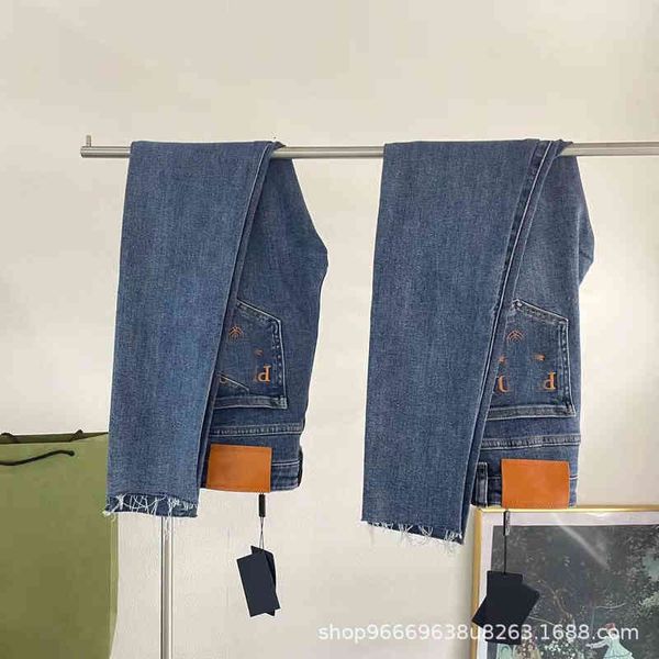 women's jeans home letter embroidery autumn and winter show thin leg long elastic medium high waist small foot jeans women's nanyo, Blue
women's jeans home letter embroidery autumn and winter show thin leg long elastic medium high waist small foot jeans women's nanyo, Blue