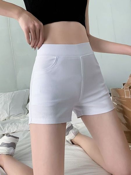 black and white sports shorts female summer outer wear high waist thin elastic tight leggings fitness three-point gym shorts, White;black
black and white sports shorts female summer outer wear high waist thin elastic tight leggings fitness three-point gym shorts, White;black