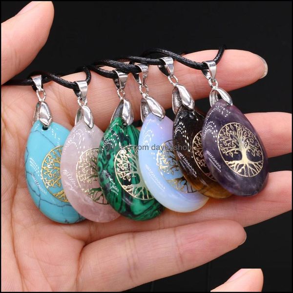 pendant necklaces tree of life pattern reiki healing crystal energy waterdrop stone quartz rope fashion women men jewelry w dayupshop dhqga, Silver
pendant necklaces tree of life pattern reiki healing crystal energy waterdrop stone quartz rope fashion women men jewelry w dayupshop dhqga, Silver