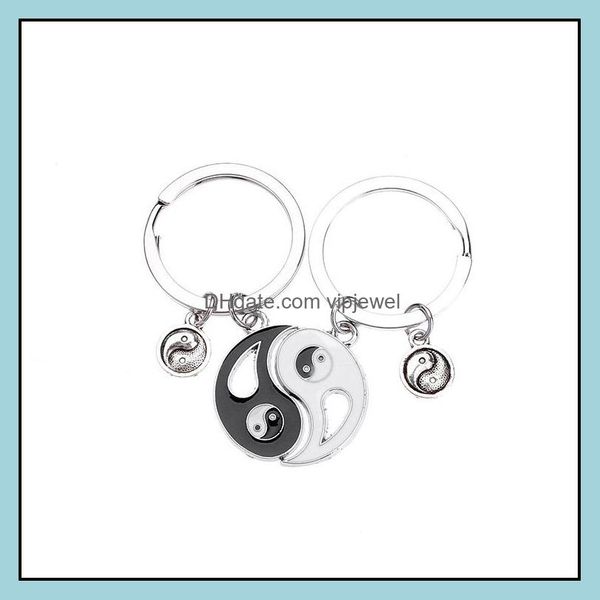 keychains fashion accessories yin and yang tai chi stitching alloy black white friends couple leather keychain keyrings jewelry drop de, Silver
keychains fashion accessories yin and yang tai chi stitching alloy black white friends couple leather keychain keyrings jewelry drop de, Silver