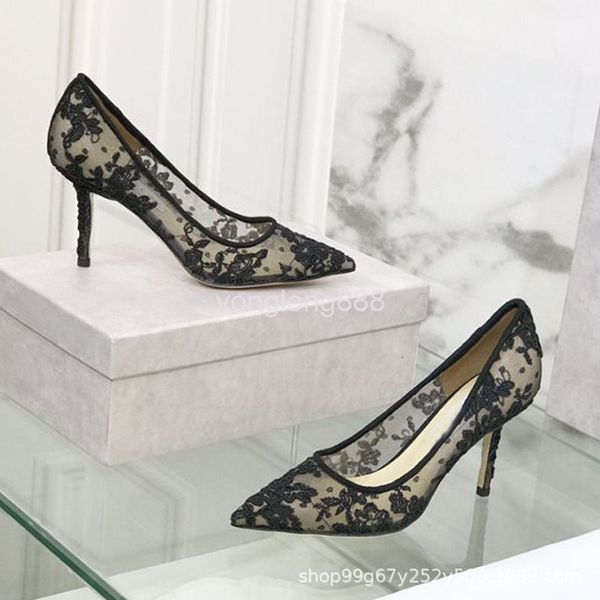 dress shoes mesh high heels women's fashion summer lace sandals large pointed shallow mouth banquet thin heel shoes, Black
dress shoes mesh high heels women's fashion summer lace sandals large pointed shallow mouth banquet thin heel shoes, Black