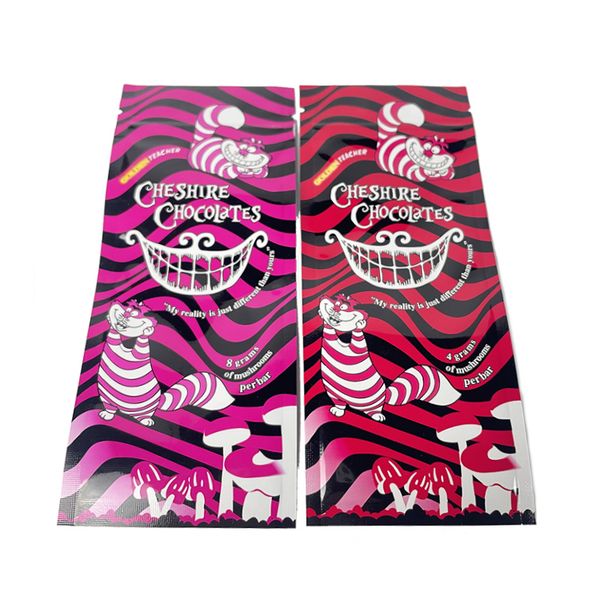 cheshire chocolates 500mg mushrooms bar packaging bag empty snack mylar bags with zipper smell proof
cheshire chocolates 500mg mushrooms bar packaging bag empty snack mylar bags with zipper smell proof