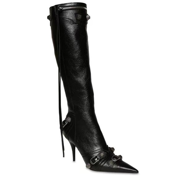 black knee high cagole boots designer woman rivets pointed toe fashion martin boot side zipper winter long booties eu40
black knee high cagole boots designer woman rivets pointed toe fashion martin boot side zipper winter long booties eu40