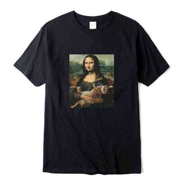 men's t-shirts yi 100% cotton casual funny mona lisa print t shirt loose o-neck men short sleeve t-shirt male tee top, White;black
men's t-shirts yi 100% cotton casual funny mona lisa print t shirt loose o-neck men short sleeve t-shirt male tee top, White;black