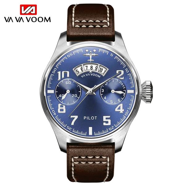 airplane sports military blue dial pilot calendar men wristwatch chronograph fashion casual brand army brown leather watches
airplane sports military blue dial pilot calendar men wristwatch chronograph fashion casual brand army brown leather watches