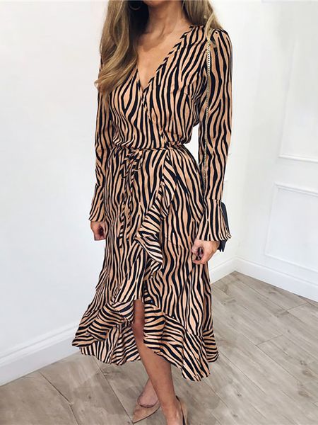 aachoae long dresses women zebra print beach bohemian maxi casual sleeve v neck ruffles party vestidos 220721, Black;gray
aachoae long dresses women zebra print beach bohemian maxi casual sleeve v neck ruffles party vestidos 220721, Black;gray