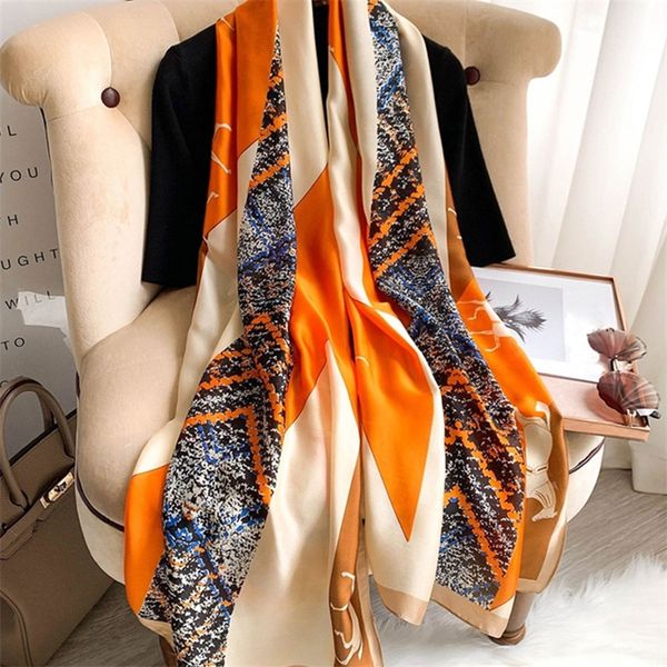 designer silk scarf female foulard bandana long shawls wraps winter neck scarves lady hijab luxury 220718, Blue;gray
designer silk scarf female foulard bandana long shawls wraps winter neck scarves lady hijab luxury 220718, Blue;gray