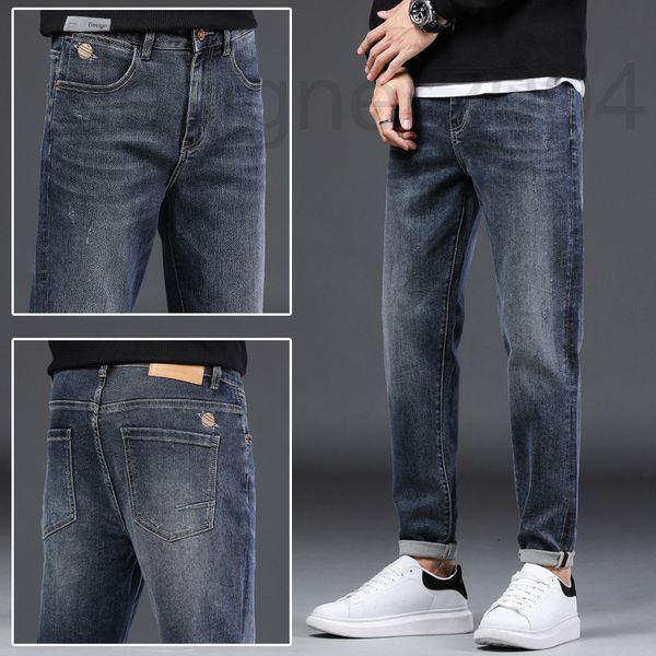 men's jeans designer selling autumn and winter fashion brand men's korean jeans elastic slim fit small foot straight pants b10c, Blue
men's jeans designer selling autumn and winter fashion brand men's korean jeans elastic slim fit small foot straight pants b10c, Blue