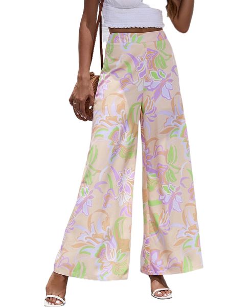 floral print wide leg pants y5ri#, Black;white
floral print wide leg pants y5ri#, Black;white