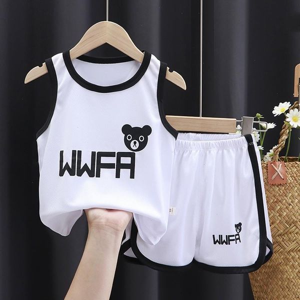 childrens quick-dry tracksuit summer kids set clothes boys sleeveless shorts suit fashion vest 2 piece 1-6 year old, White
childrens quick-dry tracksuit summer kids set clothes boys sleeveless shorts suit fashion vest 2 piece 1-6 year old, White