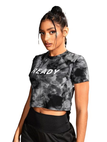 tie dye and letter graphic crop tee m3nk#, Gray
tie dye and letter graphic crop tee m3nk#, Gray