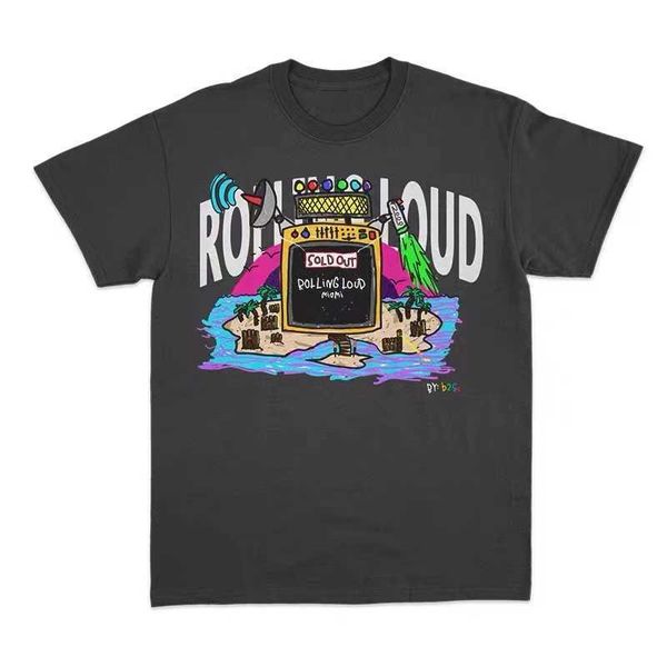 music rolling loud la tee festival co branded hand-painted graffiti short sleeve men's summer t-shirt trend, White;black
music rolling loud la tee festival co branded hand-painted graffiti short sleeve men's summer t-shirt trend, White;black