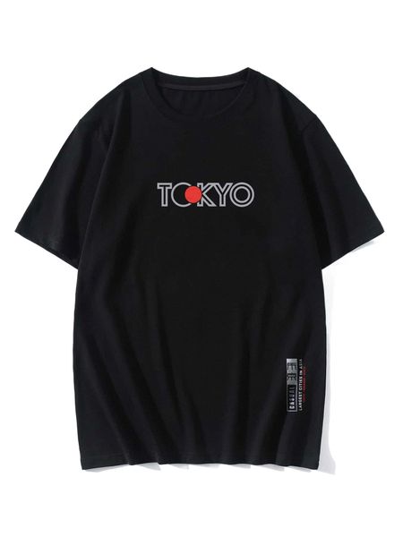 men letter graphic tee v1wl#, White;black