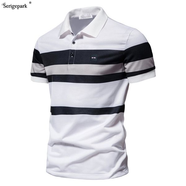 man shirt print stripe classical france luxury polo serige park pattern cotton blends european design 220711, White;black
man shirt print stripe classical france luxury polo serige park pattern cotton blends european design 220711, White;black